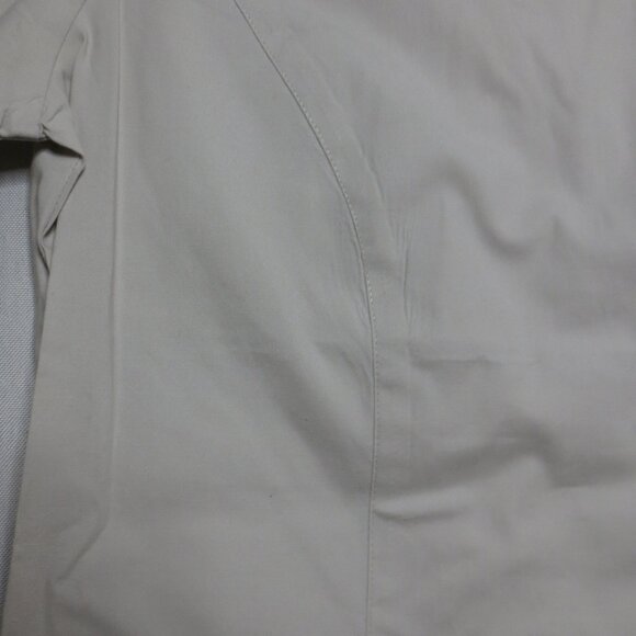 ANN TAYLOR womens BLOUSE ecru DRESS shirt STRETCH light gray CAREER SIZE 6 - Picture 5 of 9